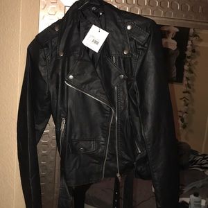 faux leather jacket jacket from miss guided